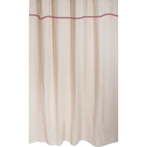 Cortina de ducha francesa de algodón 180x200 cm ELEGANCE Beige MSV (1/2)