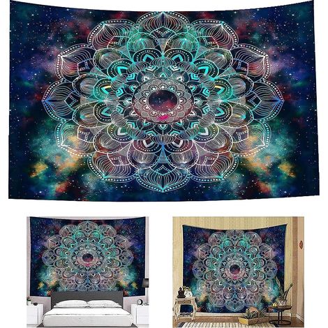 Tapisserie murale en polyester Mandala Rêve Coloré (1/4)