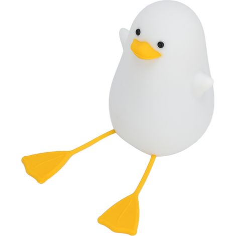 Veilleuse LED en silicone avec minuterie, lampe de chevet rechargeable par USB, support pour téléphone portable, cadeau d'anniversaire pour enfants, bouche jaune (1/5)