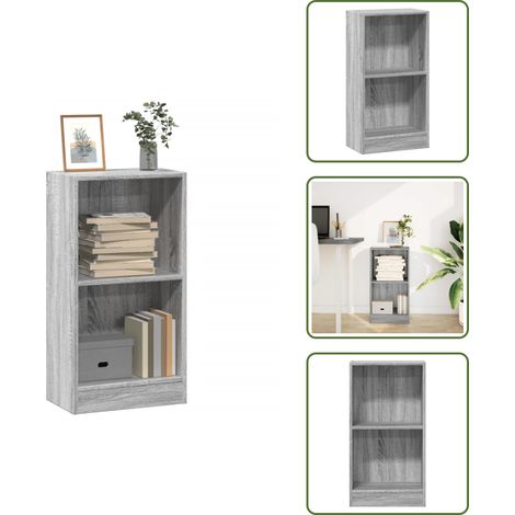 vidaXL Bücherregal Grau Sonoma 40x24x76 cm Holzwerkstoff (1/5)