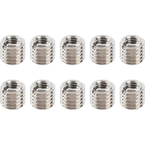 Insert de filetage [filetage femelle M6x1.0mm, filetage mâle M10x1.5mm] 10pcs kit réparation acier inoxydable 303 (1/5)