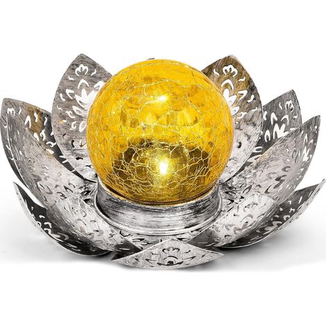 Lampe Solaire Exterieur Lotus Décoration de Jardin Deco Jardin Exterieur Lumière Chaude Jardin Lampe (1/5)