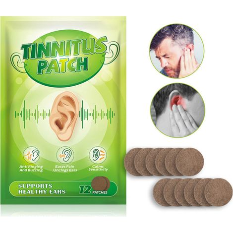 Patch Oreille Naturelle 12pcs - Améliore l'Audition, Réduit les Acouphènes, Sticker Plante pour Perte Auditive