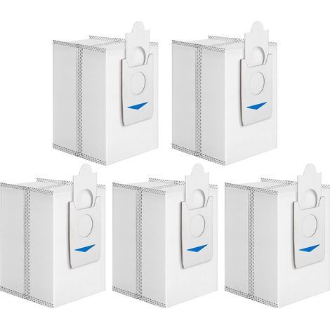 Pack of 5 Antibacterial Vacuum Cleaner Bags Accessories for ECOVACS DEEBOT X2 Omni, X5 Omni, T30S Dust Bag Replacement Parts, 3L Large Capacity Vacuum Cleaner Bag for All-in-One Station (1/5)