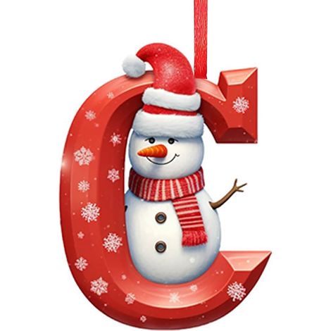 Pendentif Lettre - Décoration Arbre De Noël Acrylique - 26 Lettres Personnalisables - Ornement Accrochage Pour Intérieur Extérieur - Lot Complet (1/5)
