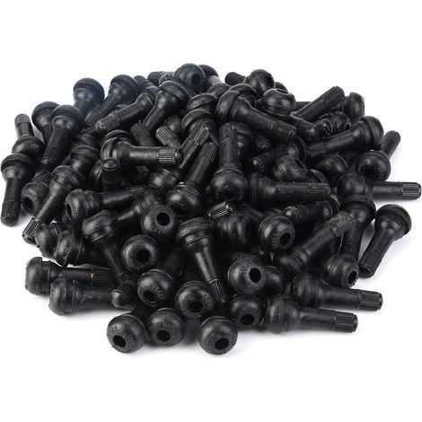 Capuchon De Valve Pneu - Caoutchouc Élastique - Pour Pneus Tubeless Voiture Moto - 100 Pièces