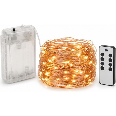 Ghirlanda LED rame 20 m 200 luci per decorazione bianco caldo (1/5)