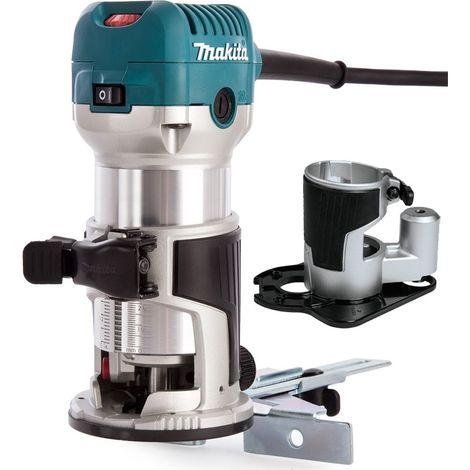 Makita RT0700CX4 240V 1/4"" Router Laminate Trimmer with Guide and Offset Base (1/5)