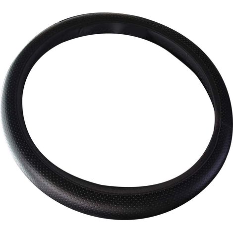 Housse de volant universelle en similicuir noir, diamètre 38 cm, pour voiture. (1/5)