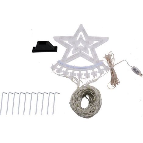 Décorations solaires pour jardin, guirlandes lumineuses en forme d'étoiles pour Noël et mariage, guirlandes scintillantes décoratives (1/5)