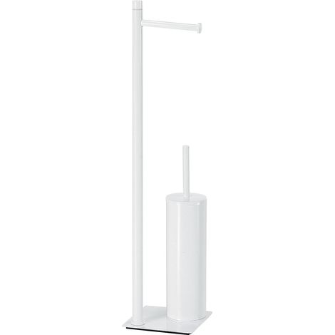 Colonne Porte-Rouleau et Brosse Blanc Mat (1/4)