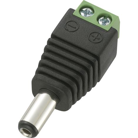 TRU COMPONENTS DC14-M Niedervolt-Steckverbinder Stecker, gerade 5.5 mm 2.1 mm 1 St.