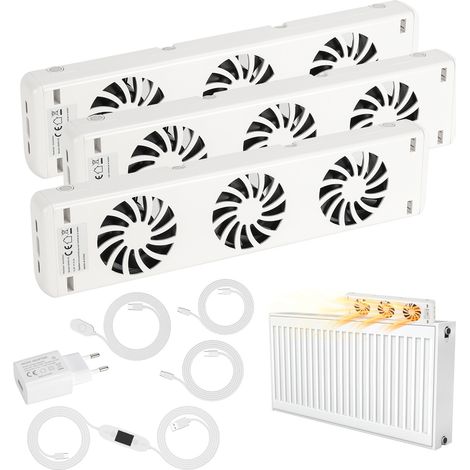 TolleTour Amplificador de radiador, juego triple Tres orificios de ventilación - Temperatura regulable Adecuado para una longitud de 150 cm Ventilador de radiador (1/5)