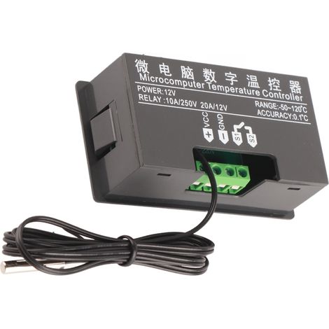 Thermostat Numérique LED W3230 avec Capteur et Interrupteur pour Contrôle de Température 12V DC (1/5)