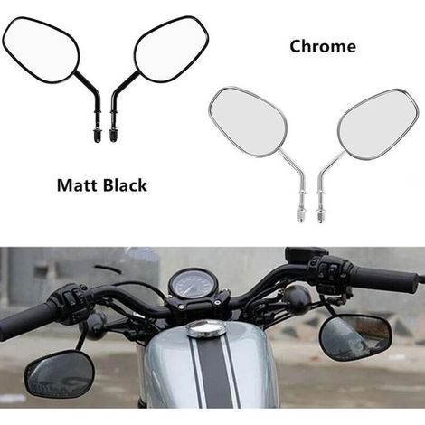 HONORNIC - Rétroviseurs de moto Rétroviseurs Harley Rétroviseurs premium entièrement en métal Compatible avec les rétroviseurs Harley 883