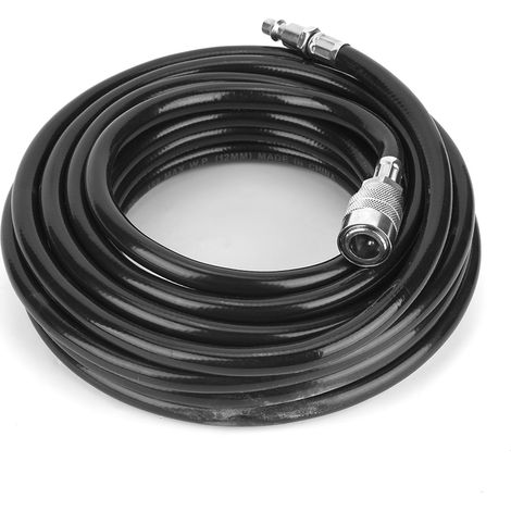 Kit d'accessoires pour tuyau pneumatique de compresseur d'air en PVC de 7,5 mètres avec raccord rapide américain
