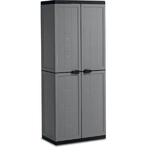 Armadio portascope Keter Jolly esterno interno 68x39x166 cm Grigio con ripiani regolabili