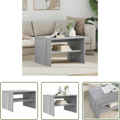 Wohnzimmer Tisch - Couchtisch Graues Sonoma 60 x 50 x 40 cm Holzwerkstoff (1/5)