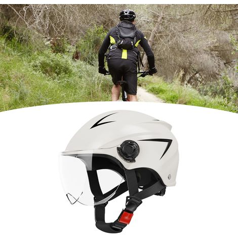 Casque de moto, protection solaire, casque modulable, toutes saisons, unisexe, blanc. (1/5)