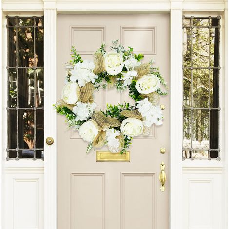 Guirlande Artificielle - Guirlande De Feuillage En PE - Pour Porte Fenêtre Mur Jardin Intérieur Extérieur - Diamètre 40 cm (1/5)