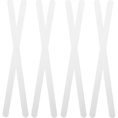 Healeved Lot de 24 bandes antidérapantes blanches pour baignoire et escaliers , en PE auto-adhésives (1/5)
