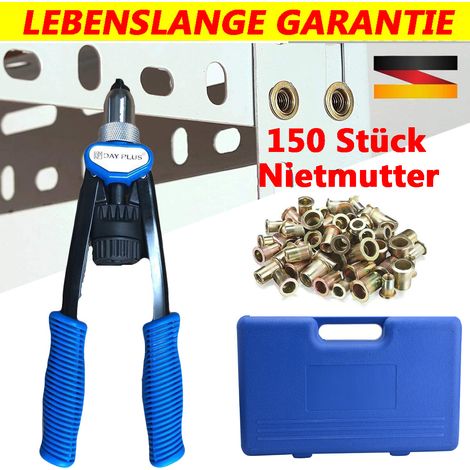 Profi Nietmutternzange Set Nietmaschine Gewinde Nuss Nieten M5 M6 M8 M10 M12 Werkzeug DE (1/5)