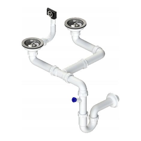Sifón para fregadero Tycner de 90 mm, 1 unidad. (1/3)