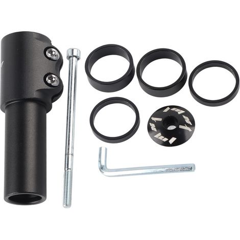 Tige de guidon en alliage d'aluminium pour vélo, rehausseur de potence avec clé Allen, compatible VTT et vélos de route (1/5)
