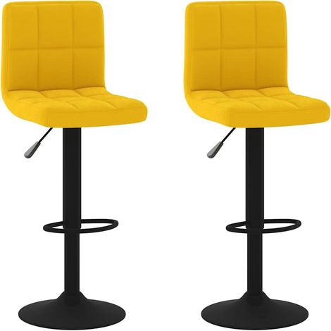 Barhocker 2 Stk. Senfgelb Samt vidaXL