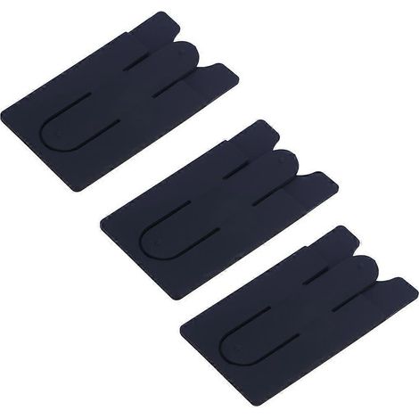 Lot de 3 supports universels en silicone adhésifs pour téléphone portable avec support intégré, compatibles avec Apple iPhone et LG Pixel (noir)-Black (1/3)