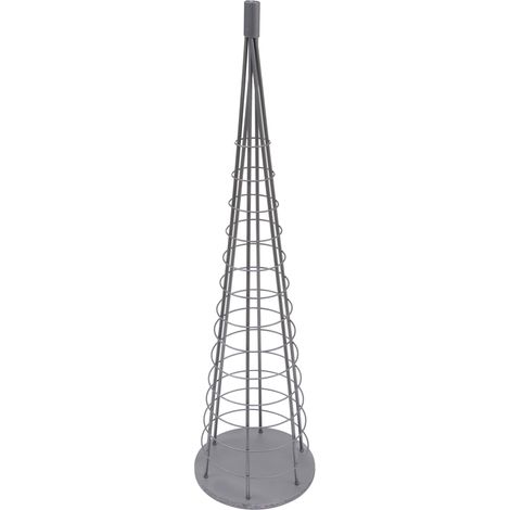 [NEUWERTIG] Deko-Baum HHG-466, Weihnachtsbaum Schmuckbaum Weihnachtsdeko Christbaum zum Beschmücken, Metall 115cm silberfarben