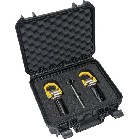Pitzl Hebeklemme Holz PowerClamp III - Plattenheber bis zu 1500kg im Transportkoffer, 2-teilig mit Bohrer (1/5)
