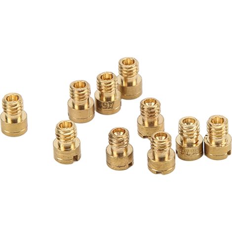 Lot de 10 gicleurs principaux de carburateur en métal, de rechange pour carburateur Dellorto Bing GY6 M4 52‑75 (1/5)
