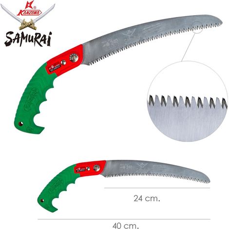 SAMURAI serrucho samurai gc curvo 240 mm. , Serrucho Samurai gc-240-lh curvo. - Mango engomado.- Medidas: 240 mm.- Fabricados en Japón con la más alta tecnología