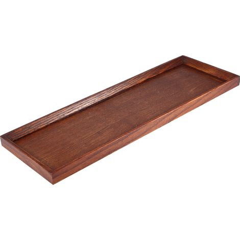Plateau de service en bois pour thé, fruits, bonbons et décoration intérieure (45x15x2 cm) lot de 1 (1/5)
