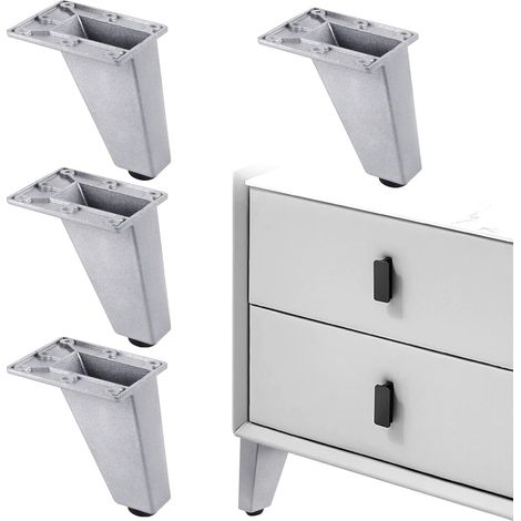Patas para muebles, sofás, armarios, mesas de centro, televisores y otros muebles Altura ajustable, juego de 4 unidades, 8 x 7 x 6,3 cm Resistentes, duraderas, soportan mucho peso, son resistentes a l