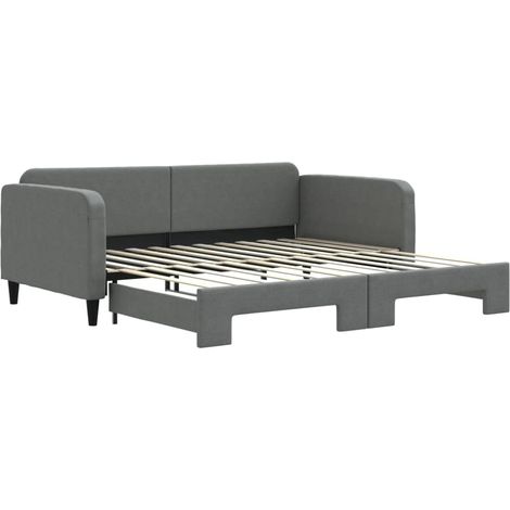 Maison Exclusive - Tagesbett Ausziehbar Dunkelgrau 100x200 cm Sto