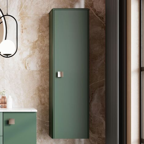 Hudson Reed Sarenna 1-Door Tall Storage Unit 352mm Wide - Hunter Green (1/4)