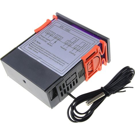 Mikrocomputer-Thermostat mit programmierbarer Digitalanzeige, Mikrocomputer-Temperaturregler mit Schalter (110–220 V AC) (1/5)