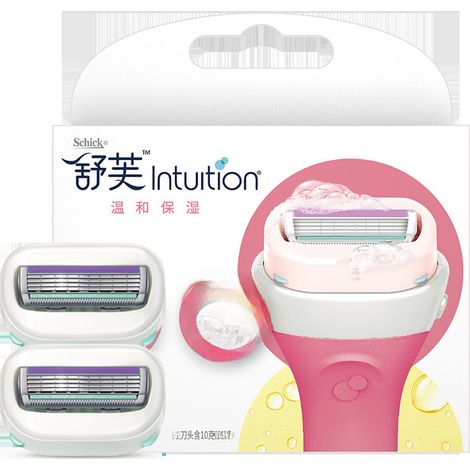 Schick Komfort-Rasiermesser Shufu mit Intuition Large Seifenkopf (Ersatzbox in brasilianischer Pflaumenfarbe)