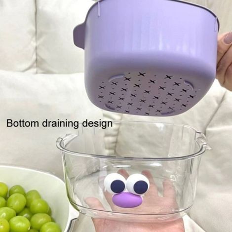 Panier de vidange multifonctionnel à double couche pour la cuisine, style grand, blanc organisation rangement pratique (1/5)