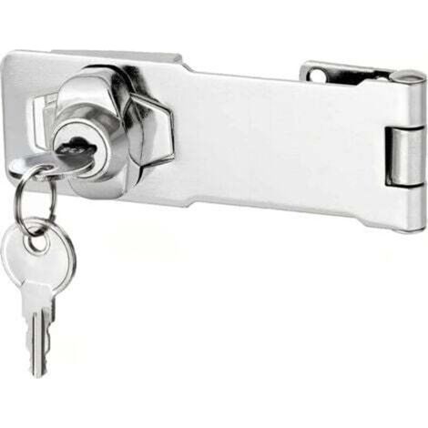 Hasp padlock with different keys, drawer lock (10cm) (1/5)