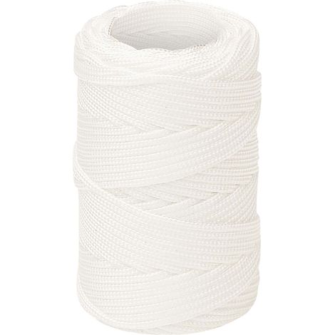Corde polyvalente tressée - polypropylène - Ø 2 mm - 25 m - blanc