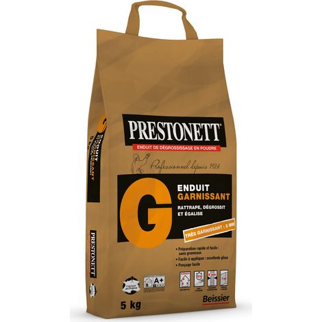 Enduit de lissage en poudre 5kg – Garnissant pour supports irréguliers jusqu'à 5mm – Application intérieure – Finition mate et fine