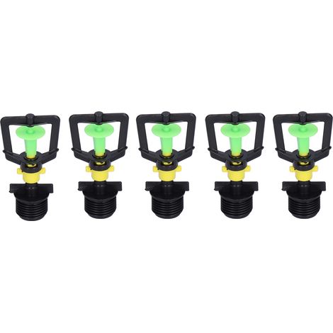 Lot de 5 buses d'arrosage rotatives à filetage mâle G1/2 pour l'irrigation de jardin (1/5)