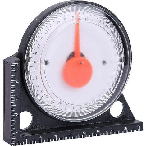 Inclinomètre, jauge d'angle, outil de mesure multifonctionnel en plastique pour mesurer les angles et les niveaux. (1/5)