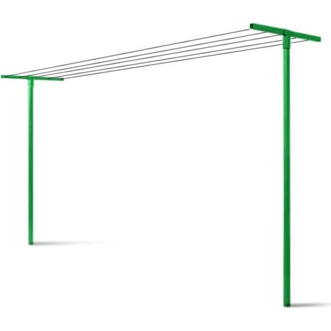 Andrys Stendi Biancheria Esterno Smontabile Verde H220cm (Filo 20m)