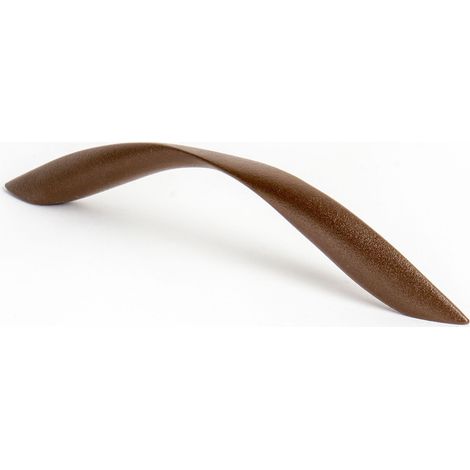 Poignée de meuble zamac brun chocolat – Entraxe 128 mm – Fixation vissée – Lot de 2 unités – REI