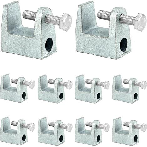 Morsetto per trave in acciaio zincato M12 (12 mm) per costruzione di ponti e costruzione edilizia (1/5)