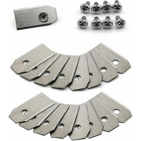 Lame de couteau en titane 30 pièces pour Husqvarna Automower, Gardena, Meec Silver.. (1/4)